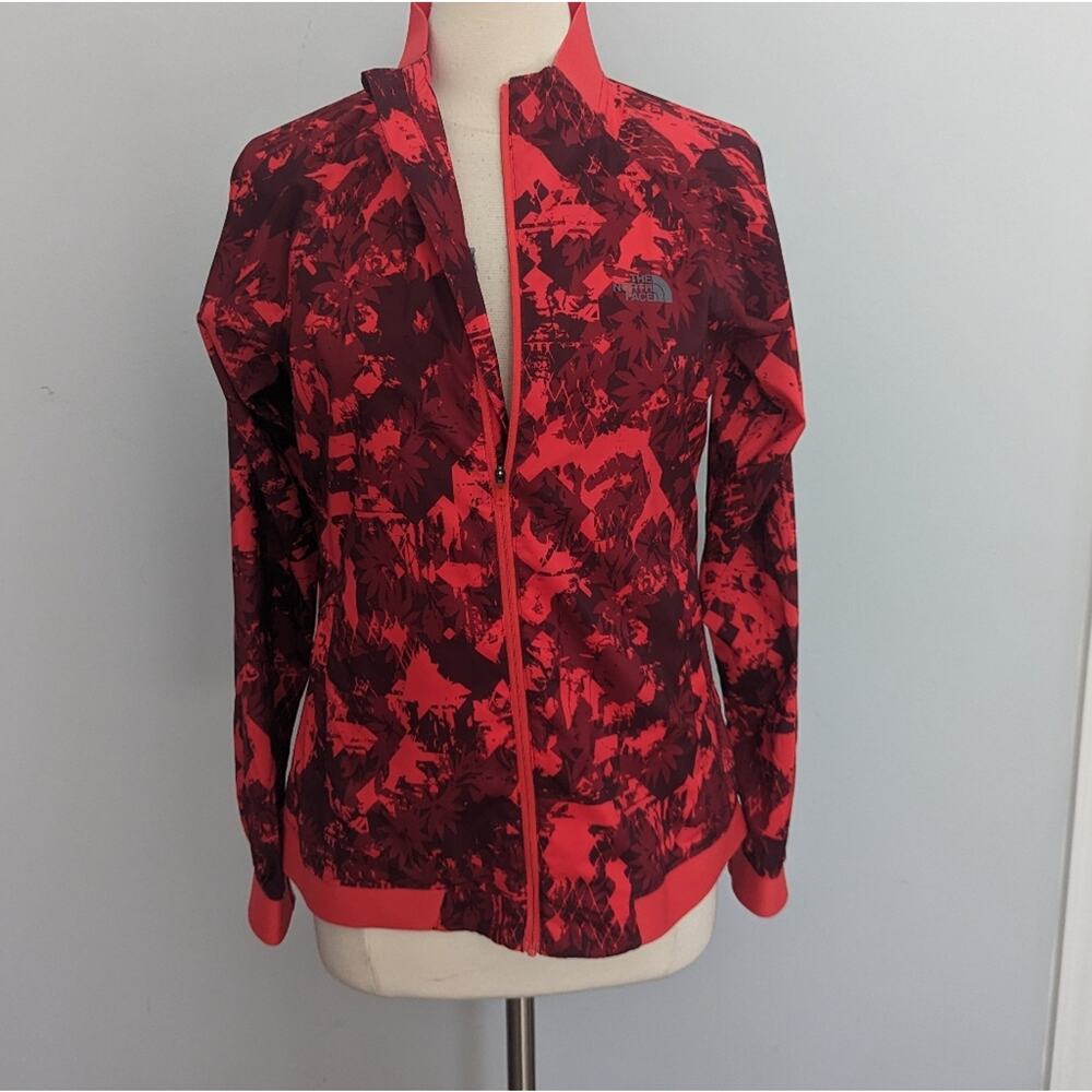 Women's The North Face Red Athletic Jacket Medium Lightweight Long Sleeve